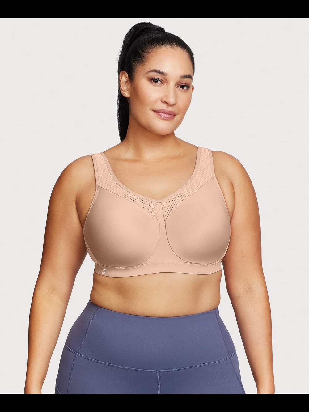 Glamorise High Impact Underwire Sports Bra - CAFE